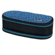 Spirit: Můj batoh je modrý a černý s dvěma přihrádkami, oválný penál.