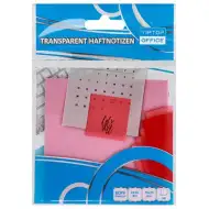 Spirit: Průhledná růžová samolepicí záložka 75x75mm