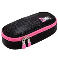 St.Right Black Glitter oválný penál PC01 23x9,5x6 cm