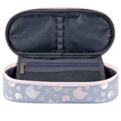 St.Right: Oválné pouzdro na tužky s motivem koček Silver Cats 23 cm obrázek 2