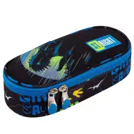 St.Right: Oválný modrý penál s motivem dinosaurů 23 cm