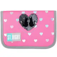 St.Right Sequin Cats penál s vyklápěcím klopou.