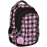St.Right růžovo-černý školní batoh s motivem srdcí BP26 39x27x17 cm