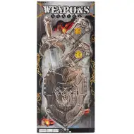 Středověký meč se štítem a ochranou ruky