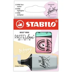 Stabilo: Boss Mini Pastellove zvýrazňovače, sada 3 ks