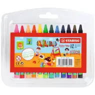 Stabilo: Yippy-Wax voskové pastelky, sada 12 kusů