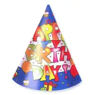 Šťastná narozeninová párty klobouk 6ks
