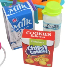 Šťastné Nakupování: Růžová pokladna s produkty, zvukem a doplňky 22x10x15cm obrázek 7