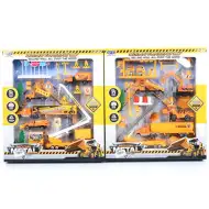 Stavební hračkový set s pracovními stroji a doplňky ve dvou variantách