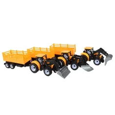 Stavební náklaďák: Bagrový traktor pracovní stroj s dvouosým přívěsem 45cm obrázek 4