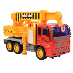 Stavební nákladní auto: jeřábový nákladní auto s otočnými koly, 19 cm. obrázek 6
