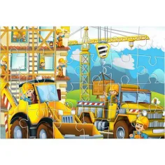 Stavební puzzle 24 kusů a tři barevné plakáty obrázek 2