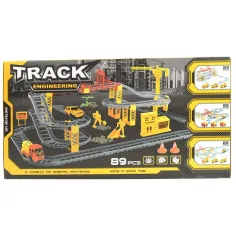 Stavební sada závodní dráhy Track Engineering s stavebními stroji a dělníky, 89 dílů obrázek 2