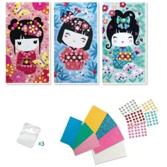 Stick&N Fun mozaiková sada pro tvorbu obrázků - Kokeshi obrázek 2