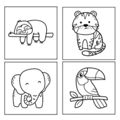 Sticker Art: Barvitelné nálepky sady zvířat - Comansi obrázek 2