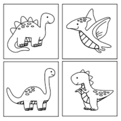 Sticker Art: Dinosauři k vymalování - sada samolepek - Comansi obrázek 2