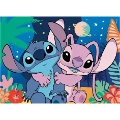 Stitch 2 v 1, puzzle a omalovánka, 24 dílků, 35x25 cm – Lisciani obrázek 2