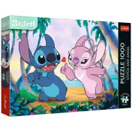 Stitch a Angel na pláži 1000dílné prémiové plus puzzle - Trefl
