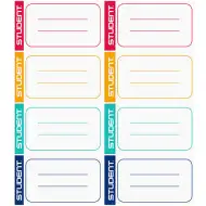 Štítek na sešity 8 ks