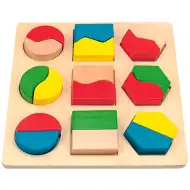 Stolní hra skládání tvarů s 18 díly