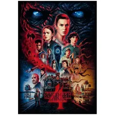 Stranger Things 4. sezóna 1000 dílků puzzle s plakátem - Clementoni obrázek 2