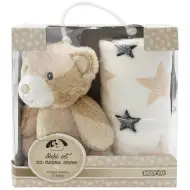 SweetDreams: Přikrývka a plyšový medvídek v hnědé barvě