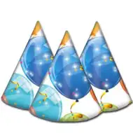 Třpytivé balónky party klobouk 6ks