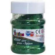 Třpytivý prášek v zelené barvě 113gr