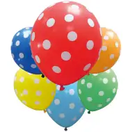 Tečkované nafukovací balónky – sada 6 ks