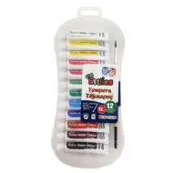 The Littlies: 12dílná sada barevných temper s štětcem