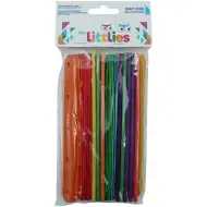 The Littlies: Barevné dřevěné kreativní tyčinky, sada 40 kusů