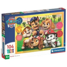 Tlapková patrola Super Color puzzle 104 dílků - Clementoni