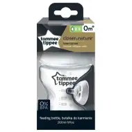 Tommee Tippee: Closer To Nature průhledná kojenecká láhev 260 ml (0 měsíců+)