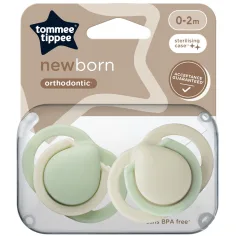 Tommee Tippee: Newborn dudlíky pro novorozence, sada 2 ks, v několika provedeních (0–2 měs.)