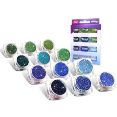 TyToo: Sada třpytivého prášku v chladných odstínech 12×2,5 ml obrázek 2