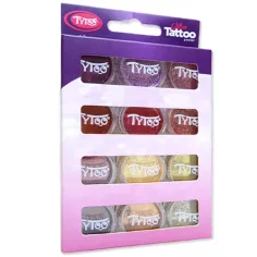TyToo: Sada třpytkových prášků v teplých barvách 12×2,5 ml