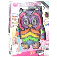 Ukažte svůj styl: Sada na výrobu šperků s korálky v soví nádobě s více než 200 barevnými korálky a doplňky.