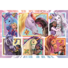 Unicorní Akademie spolu s jednorožci 104dílné Supercolor puzzle - Clementoni obrázek 2