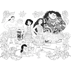Vaiana 2 2 v 1 48dílné puzzle a omalovánka 35x25 cm - Lisciani obrázek 3