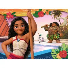 Vaiana 2 dobrodružství na moři 2 v 1 48dílné Eco mini puzzle a omalovánka 35x25cm - Lisciani obrázek 2