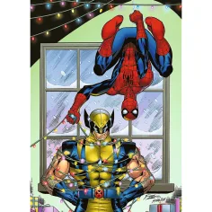 Vánoce Spider-Mana a Wolverina 1000dílné prémiové puzzle plus kvalita - Trefl obrázek 2