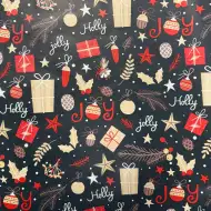 Vánoční balicí papír Holly 200x70 cm