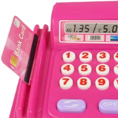 Veselé Nakupování: Růžová pokladna se zvukem a doplňky 23x14cm obrázek 7