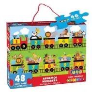 Veselé číslice puzzle koberec 48 dílků 90x60cm