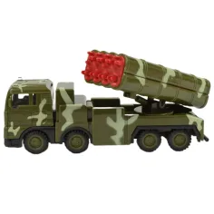 Vojenská síla: Vojenský nákladní automobil s raketometem v maskovacím vzoru 16cm obrázek 3