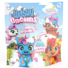 Washy Friends: Color Reveal koupací jednorožci – figurky překvapení, různé