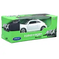 Welly: Model malého auta Volkswagen Brouk bílý 1/64