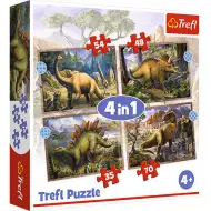 Zajímavé dinosaury 4 v 1 puzzle - Trefl