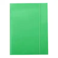 Zelený gumový pořadač ve formátu A4