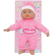 Želéová panenka v pruhovaných šatech 25 cm